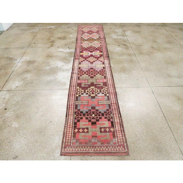 Galerie Shabab Collection Mid-20th Century Turkish Anatolian Long Runner For Sale - Image 4 of 9