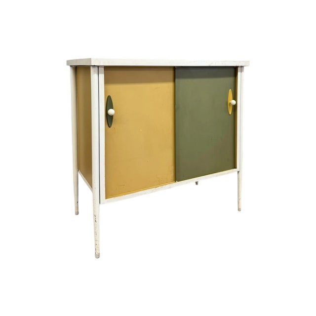 Plastic Vintage Mid Century Modern Record Cabinet or Credenza in Style of George Nelson For Sale - Image 7 of 10