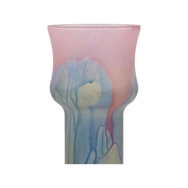Mid-Century Modern Set of Four Mid-Century Soft Tone Frosted Glass Vases For Sale - Image 3 of 13
