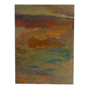 1980s Abstract Landscape Acrylic Painting by Harry Hilson