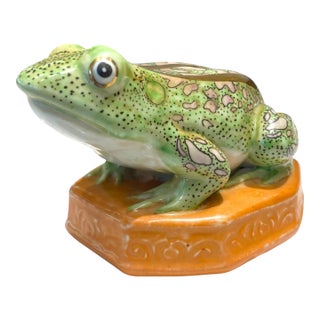 Vintage Maitland Smith Porcelain Frog For Sale