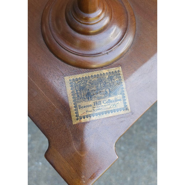 Pair of Beacon Hill Collection Mahogany Pedestal Plant Stands For Sale - Image 12 of 12