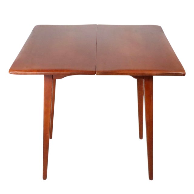 Wood Flip Top Game Table by Cushman Colonial For Sale - Image 7 of 10