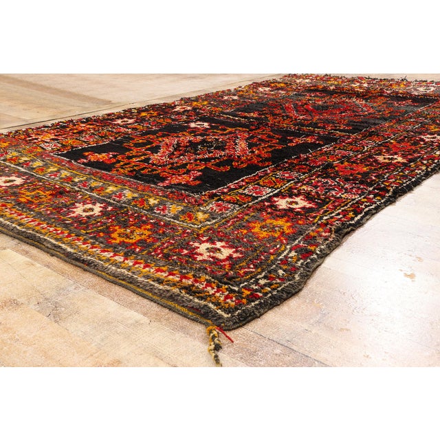 Black Vintage Beni M'Guild Moroccan Rug, 05'11 X 10'02 For Sale - Image 8 of 10