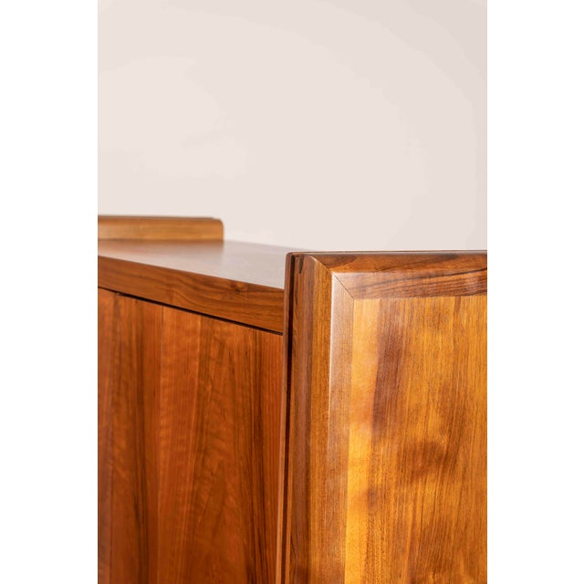 Brown Tall Italian Sideboards in Walnut Veneer, 1980, Set of 2 For Sale - Image 8 of 16