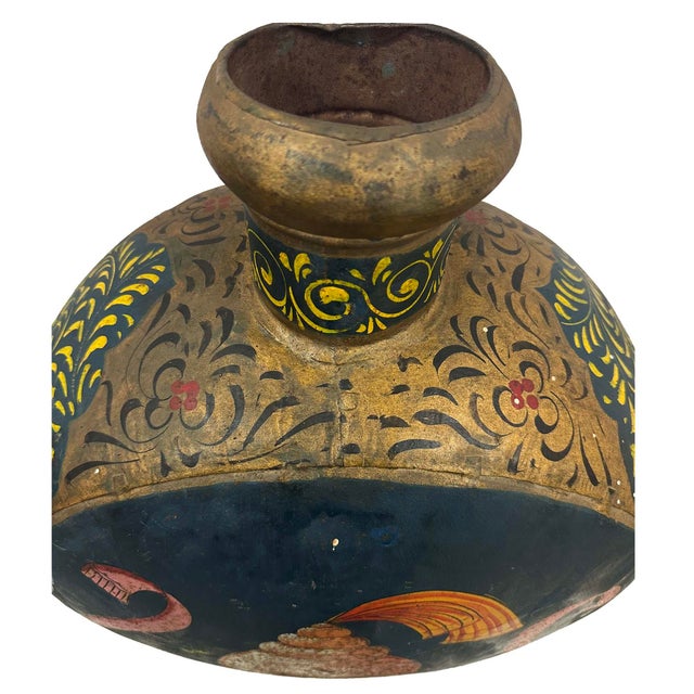 Mid 20th Century Vintage Mughal Metal Water Vessel From Rajasthan India For Sale - Image 10 of 10
