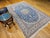 Navy Blue Vintage Persian Nain Area Rug, Hand-Knotted Wool & Silk, Floral Pattern, 6x9, Royal Blue & Ivory For Sale - Image 8 of 16