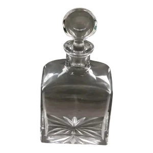 Vintage Portuguese Crystal Cordial Decanter and Stopper by Atlantis