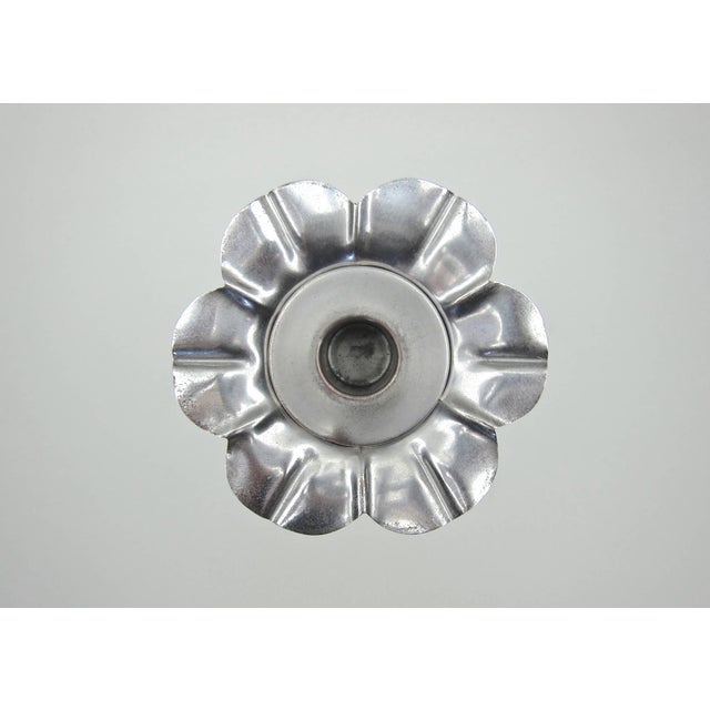 Marie Zimmermann Tall Arts and Crafts Silver Candle Holder Pair, Circa 1915 For Sale - Image 9 of 11