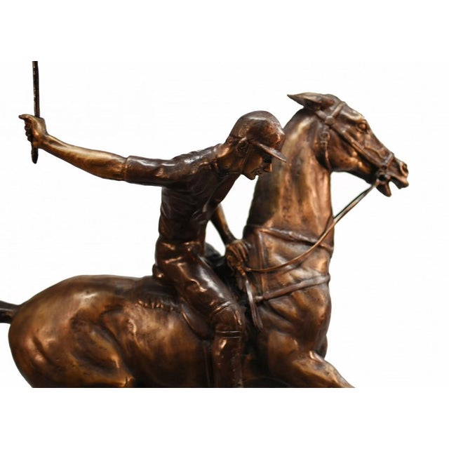 Unknown, Polo Player Horse Jockey Statue, Bronze For Sale - Image 18 of 18