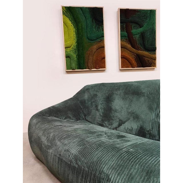 1970s Vintage Corduroy Lounge Sofa, 1970s For Sale - Image 5 of 6