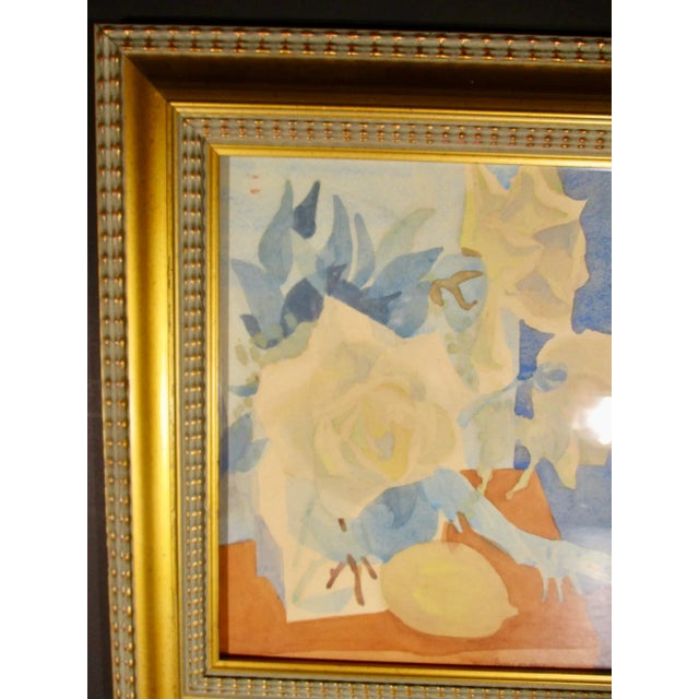 1980s Floral Watercolor Still-Life by Tranerman Circa 1980s For Sale - Image 5 of 5