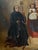 An 1873 German Votivtafel prayer station — a religious folk painting on wood of Mary, baby Jesus in the stable with...