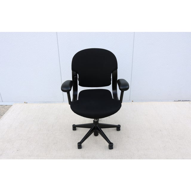 Contemporary Herman Miller Equa 2 Ergonomic Swivel Task Chair in Black Fabric, Adjustable For Sale - Image 3 of 18