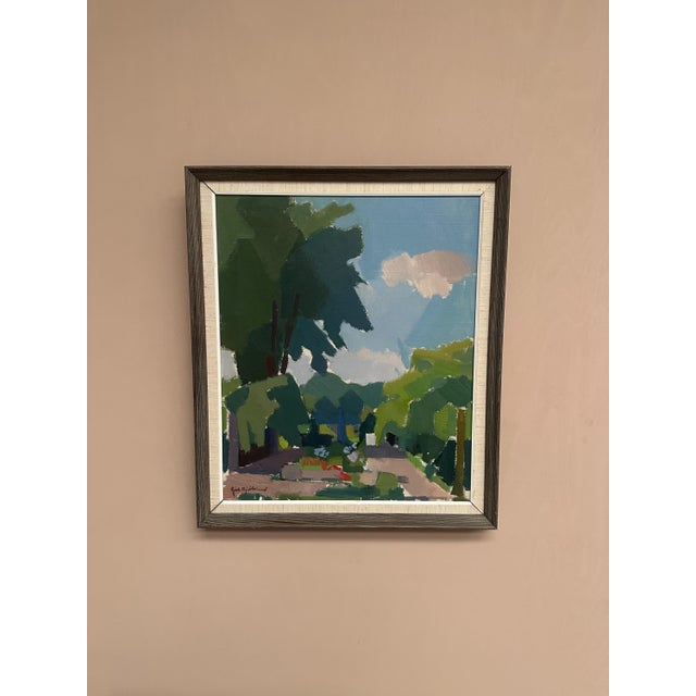 Richard Björklund, Garden, 1960s, Oil on Canvas, Framed For Sale - Image 14 of 17