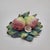 Handcrafted Italian ceramic wall plaque by Ceramiche Perconte features a lush dimensional arrangement of figs, green...