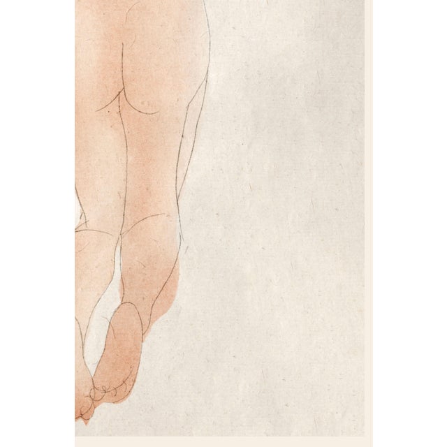 Charcoal 1902 Vintage Nude Figure Art Print by Auguste Rodin, Caresse-Moi Donc, Chéri - 8" X 12" For Sale - Image 8 of 9