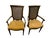 Wood Pair of Vintage French Regency Cane Back Armchairs With Original Harvest Gold Upholstery For Sale - Image 7 of 7