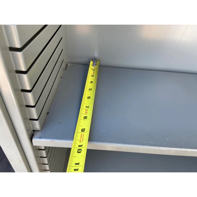 1970s 1970s Vintage Mid Century Modern Metal Bookshelf For Sale - Image 5 of 13