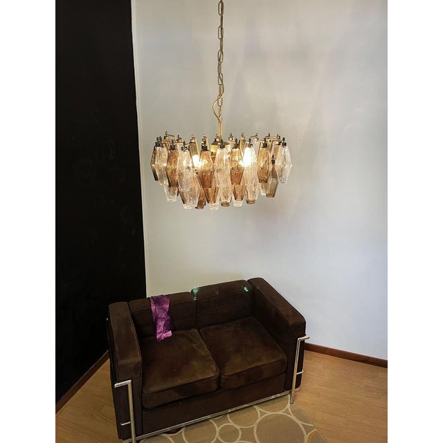 Chandelier in Clear and Smoked Glasses by Carlo Scarpa, 1990 For Sale - Image 17 of 18