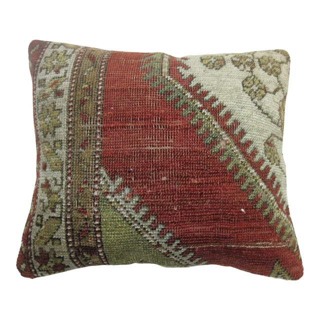 Zabihi Collection Traditional Oushak Rug Pillow For Sale