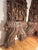 Grand 6ft Custom Architectural Hand-Carved Hardwood Temple Panels - Pair For Sale - Image 4 of 18