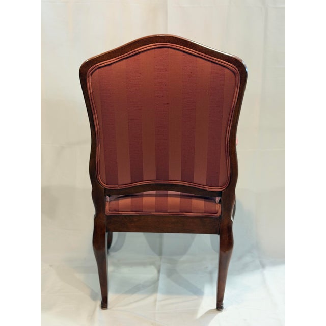 Late 20th Century Pair of Beverly Furniture Louis XV Style Mahogany Armchairs For Sale - Image 10 of 10