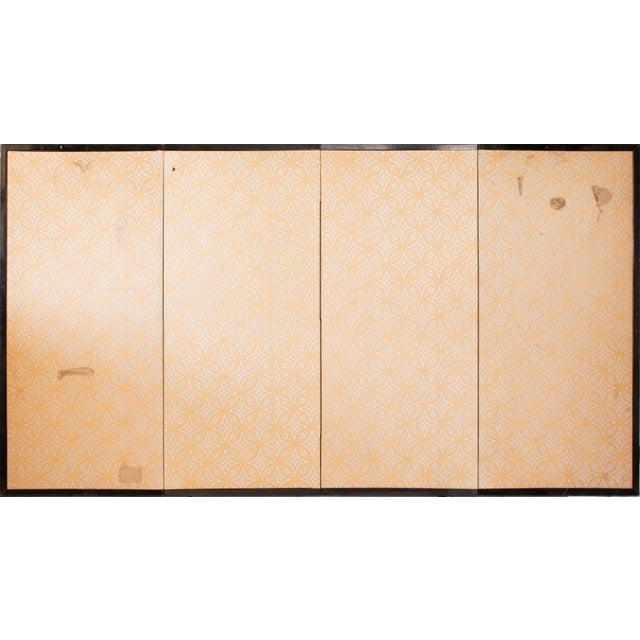 1960s Shōwa Era Japanese Painted Silk Byobu Screen "Magnolia" For Sale - Image 15 of 17