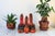 Set of six hand carved folk art figurines. No makers mark. Some light age wear.