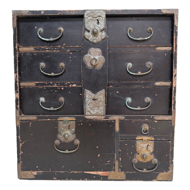 Antique Japanese Ko-Dansu Storage Chest, 1870s For Sale