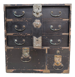Antique Japanese Ko-Dansu Storage Chest, 1870s
