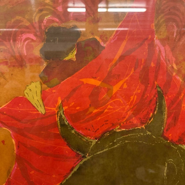 Mid 20th Century “La Verónica” Bullfight Lithograph For Sale - Image 4 of 12