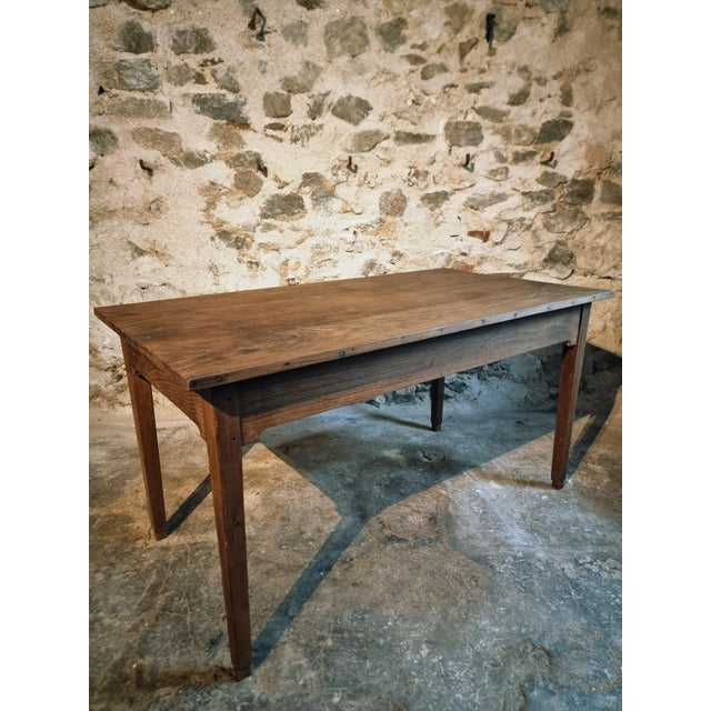 Brown Antique Early 20th Century French Oak Dining Table, 1890s For Sale - Image 8 of 17