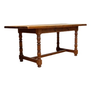 Late 19th Century Swedish Folk Art Farm Country Dining Table in Pine, 1890s For Sale