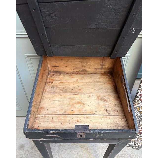Small Antique Black Tiered Desk, 1890s For Sale - Image 12 of 15