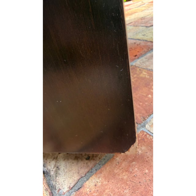 1970s Henredon Asian Modern Two-Drawer Nightstands With Brass Accents – A Pair For Sale - Image 10 of 17