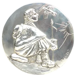 Limited Edition Silver Relief by Giacomo Manzù for Franklin Mint, 1970s