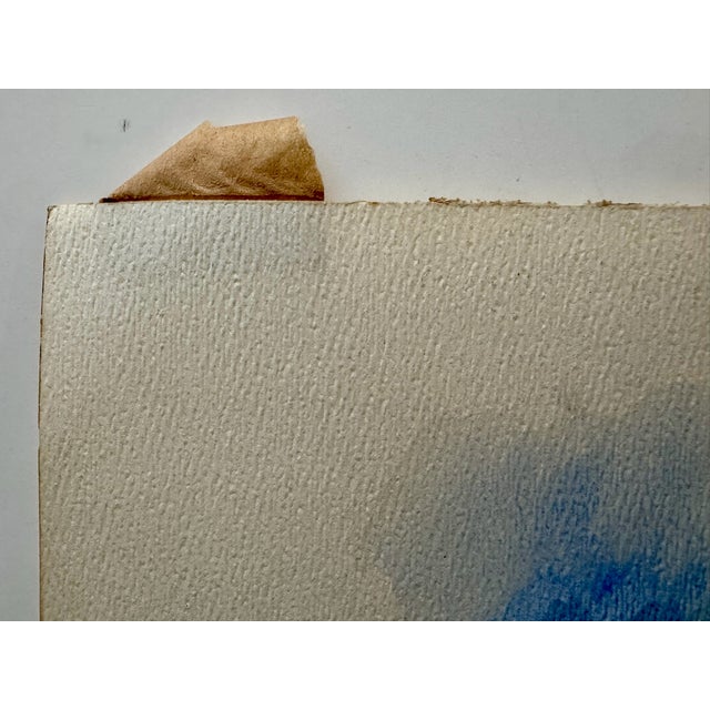 Rustic Henry Emil Salloch Original Watercolor on Paper Touches, France. 1972. For Sale - Image 3 of 7