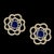 1 Carat Each Sapphire Diamond Flower/Cluster Earring 14 Karat Rose Gold For Sale - Image 12 of 18