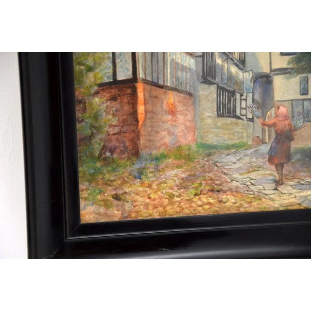 Late 19th Century Annie L. Lee, Mermaid Inn in Rye, Late 1900s, Watercolour, Framed For Sale - Image 5 of 11