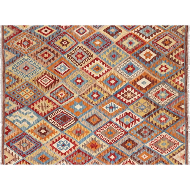 1990s Contemporary Afghan Maimana Kilim Rug For Sale - Image 5 of 5