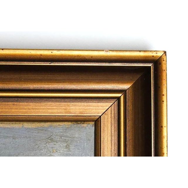 Wood 19th Century Early European Impressionist Painting Signed For Sale - Image 7 of 8
