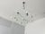Italian White Sputnik Chandelier, Clear Glass Globe Pendant Light, 8-Light Minimalist Ceiling Fixture For Sale - Image 3 of 10