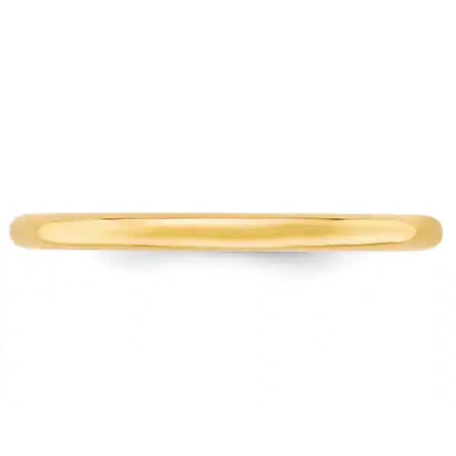 14 Karat Yellow Gold Half Round Classic Wedding Band Solid Ring For Sale In New York - Image 6 of 18