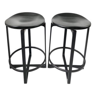 Contemporary Holly Hunt Pepper Counter Stools - a Pair For Sale