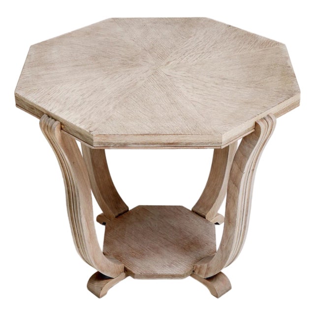 1920s Oak Art Deco Octagonal Coffee Table For Sale