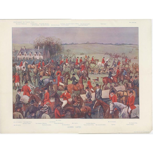 Cuthbert Bradley, Vanity Fair Quorn Fox Hunt at Kirby Gate, 1901, Print For Sale - Image 9 of 9