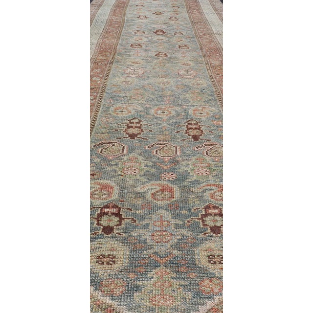 Early 20th Century Antique Persian Malayer Runner in Wool With Sub-Geometric Design For Sale - Image 5 of 9