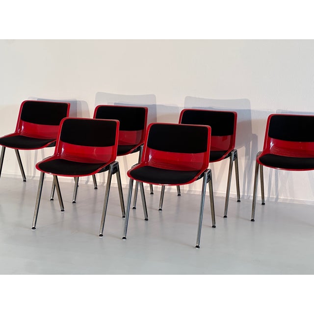 Metal Vintage Modus Chairs by Osvaldo Borsani for Tecno, 1970s, Set of 10 For Sale - Image 7 of 18