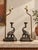 Bronze Hollywood Regency Ornate Elephant Sculptural Table Lamps - Pair For Sale - Image 8 of 9